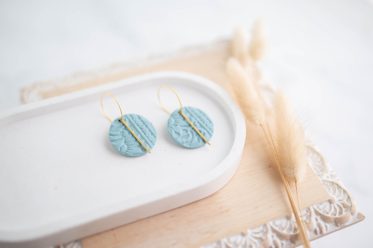 Clay Earrings | Western Simple Circle Hoops | Cozy Cowgirl Collection