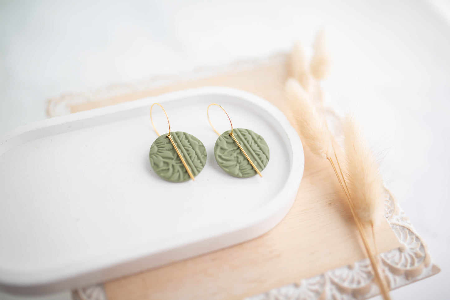 Clay Earrings | Western Simple Circle Hoops | Cozy Cowgirl Collection