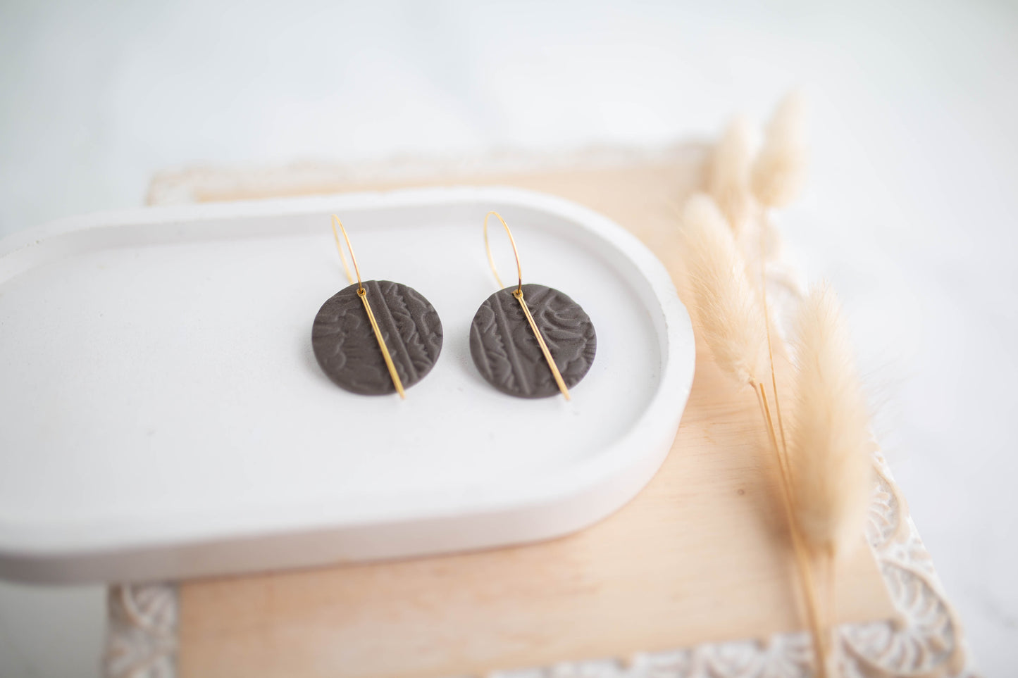 Clay Earrings | Western Simple Circle Hoops | Cozy Cowgirl Collection