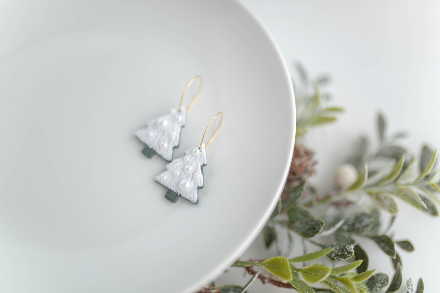 Clay Earrings | Bauble Tree Hoops | Merry Everything