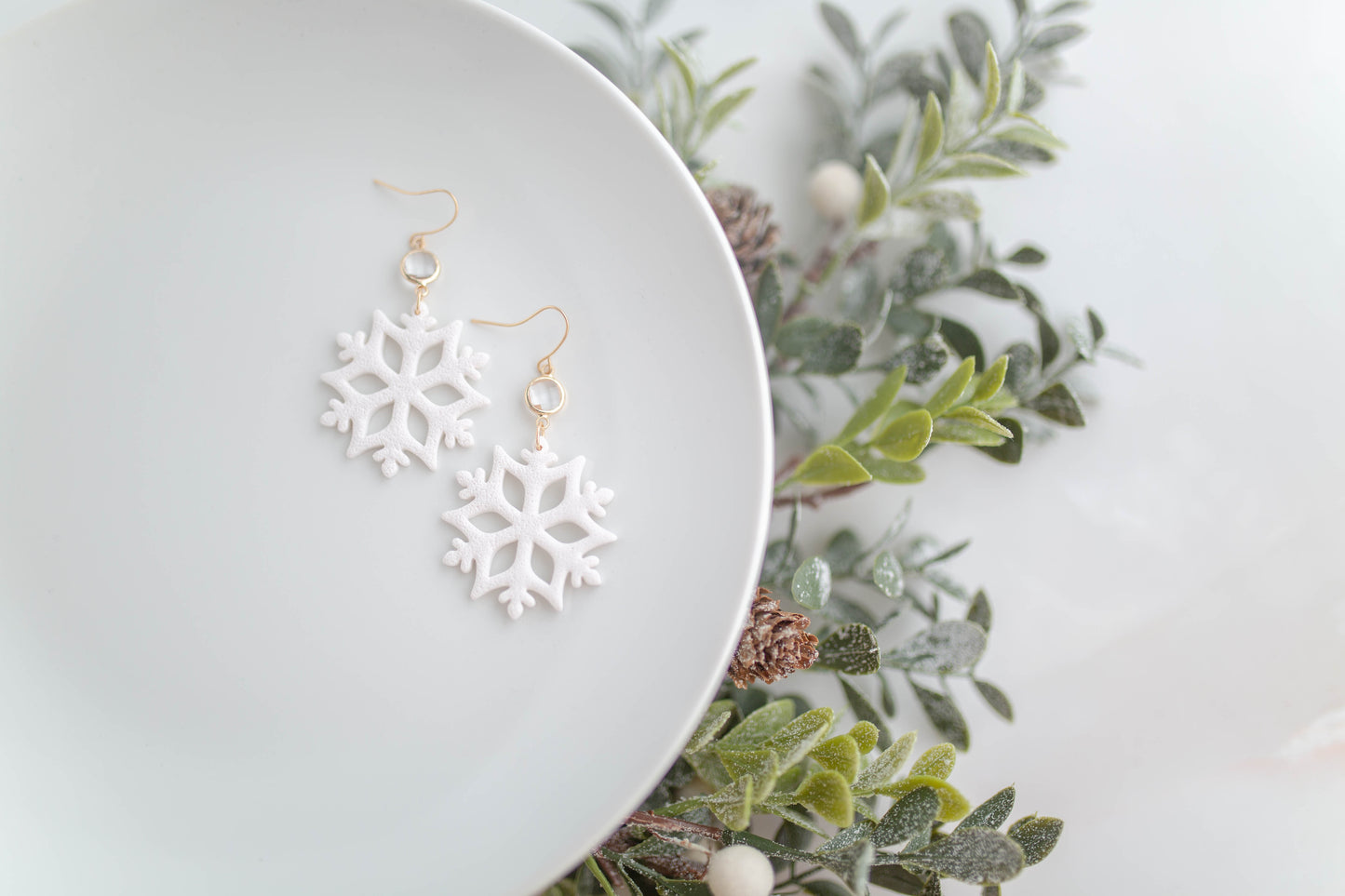 Clay Earrings | Snowflakes | Merry Everything
