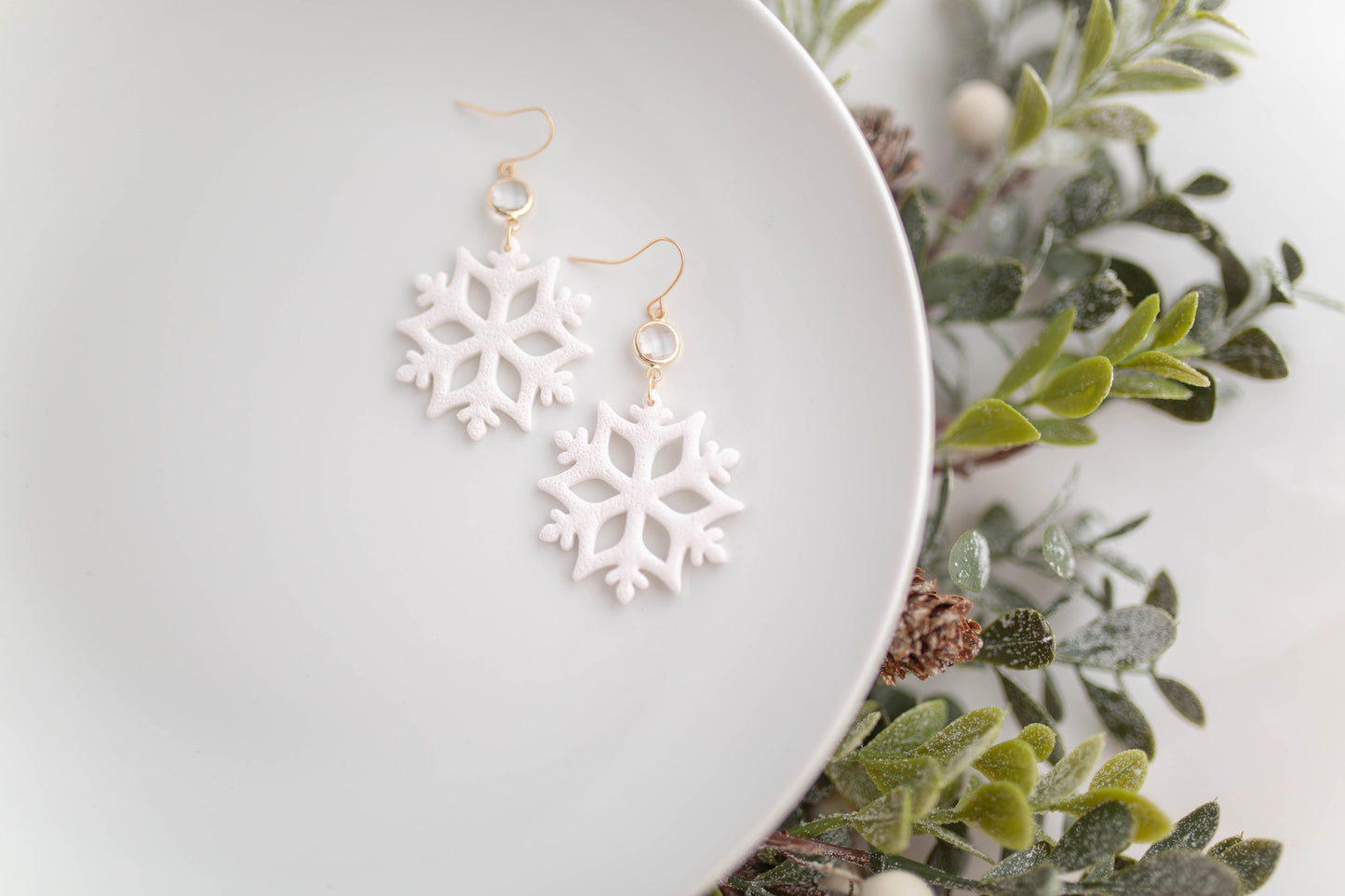 Clay Earrings | Snowflakes | Merry Everything