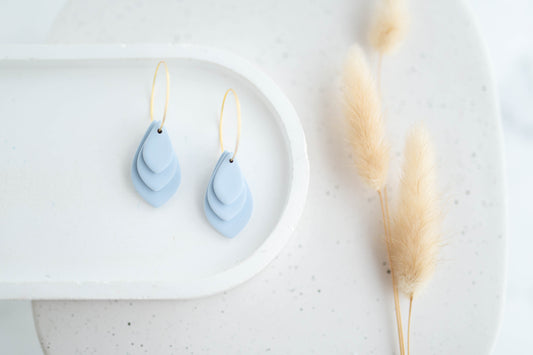 Clay Earrings | Stacked Hoops | Happy Collection