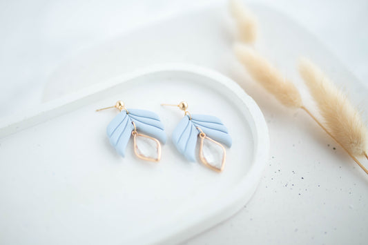 Clay Earrings | Happy Leaf Dangles | Happy Collection