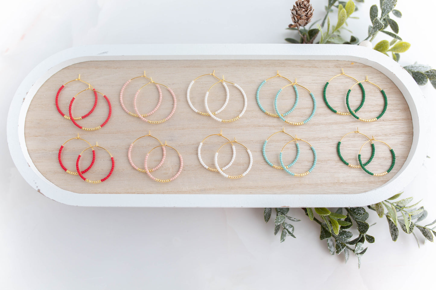 Beaded Earrings | Festive Hoops | Merry Everything