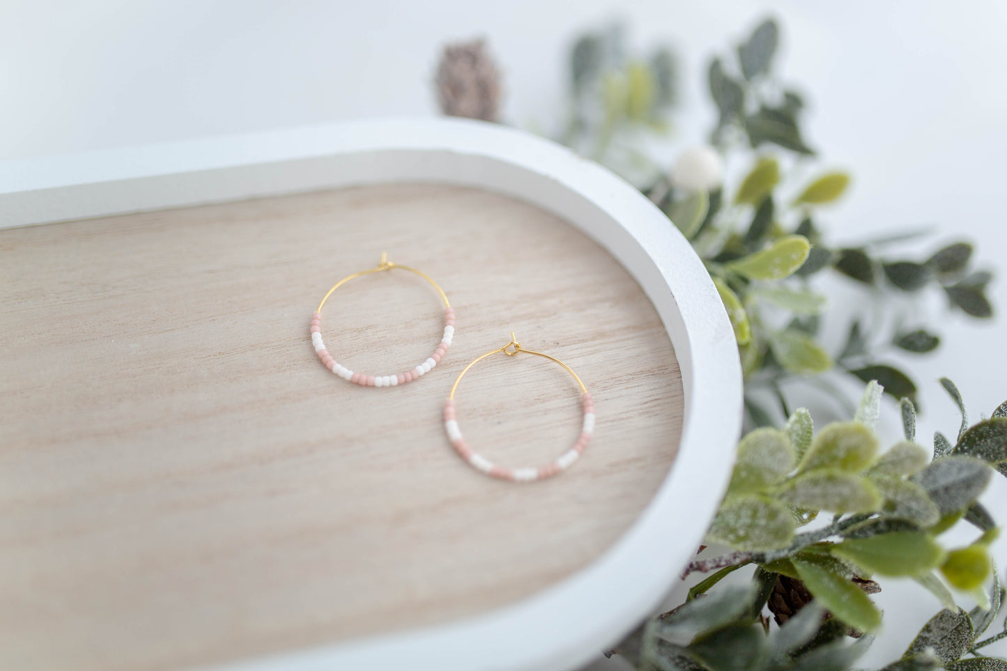 Beaded Earrings | Candy Cane Hoops | Merry Everything
