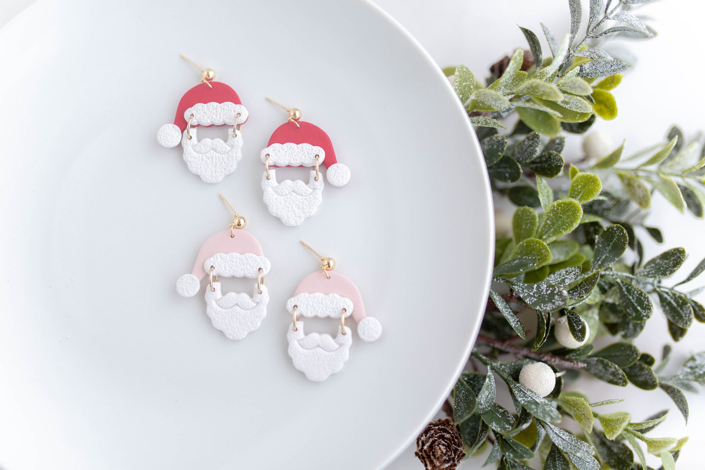 Clay Earrings | Santas | Merry Everything