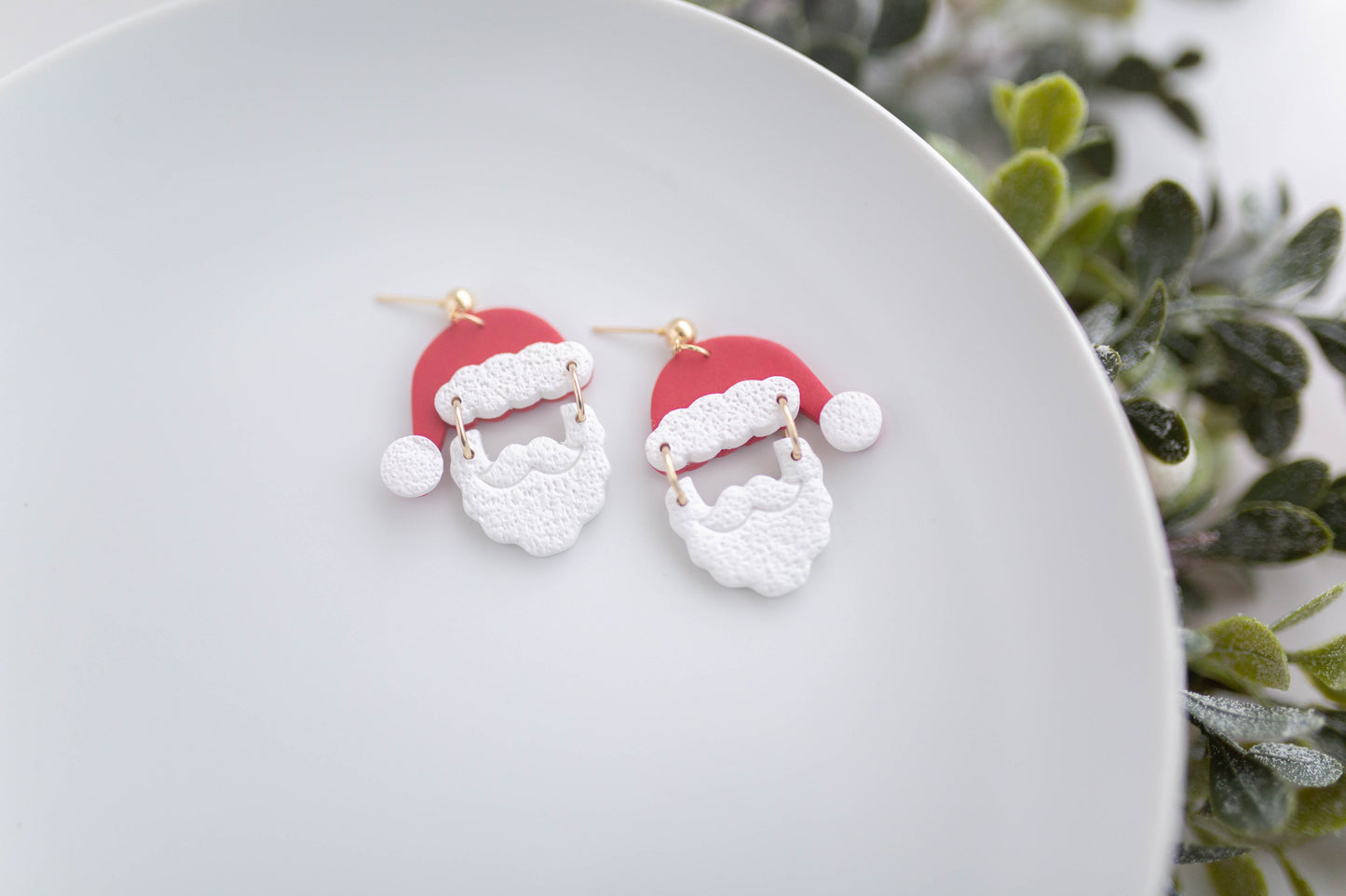 Clay Earrings | Santas | Merry Everything
