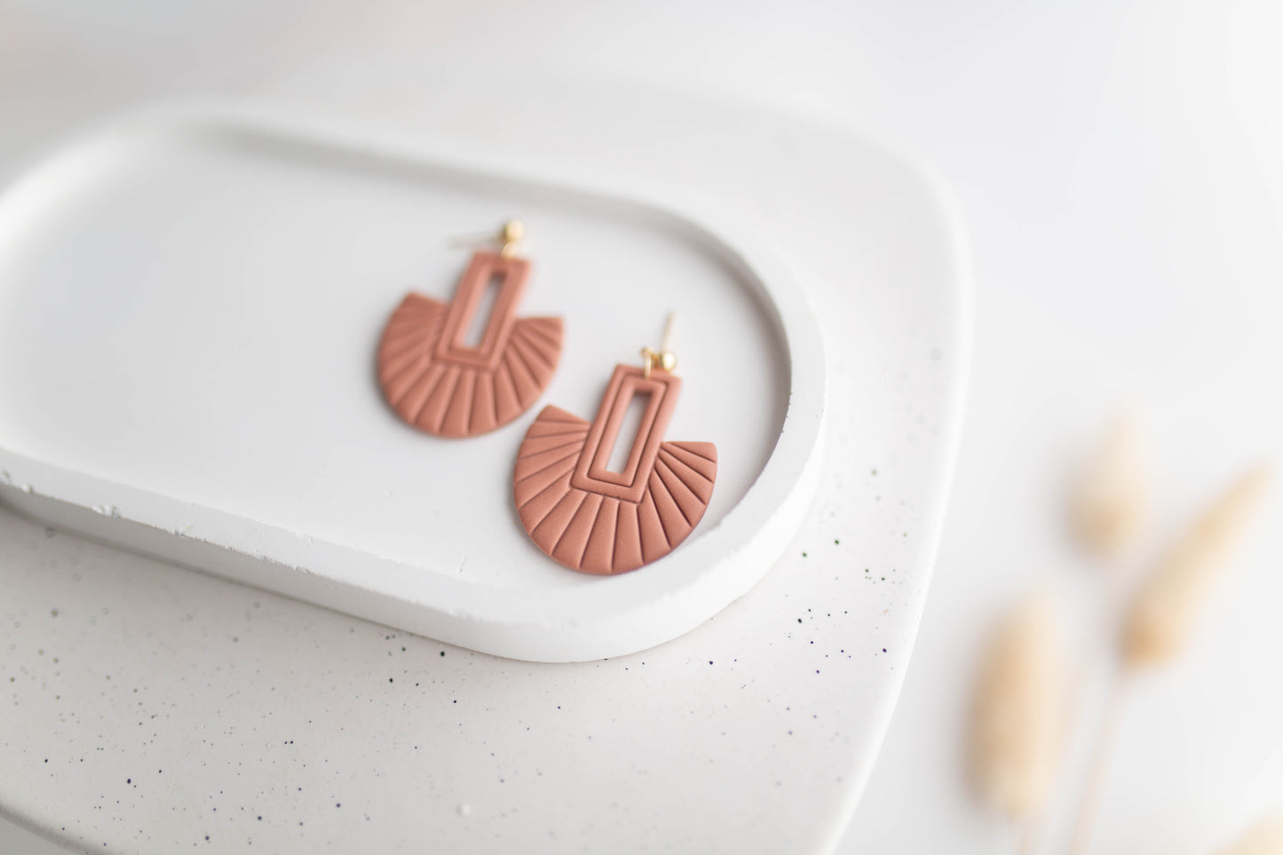 Clay Earrings | Fan Dangles | Autumn Vibes Collection