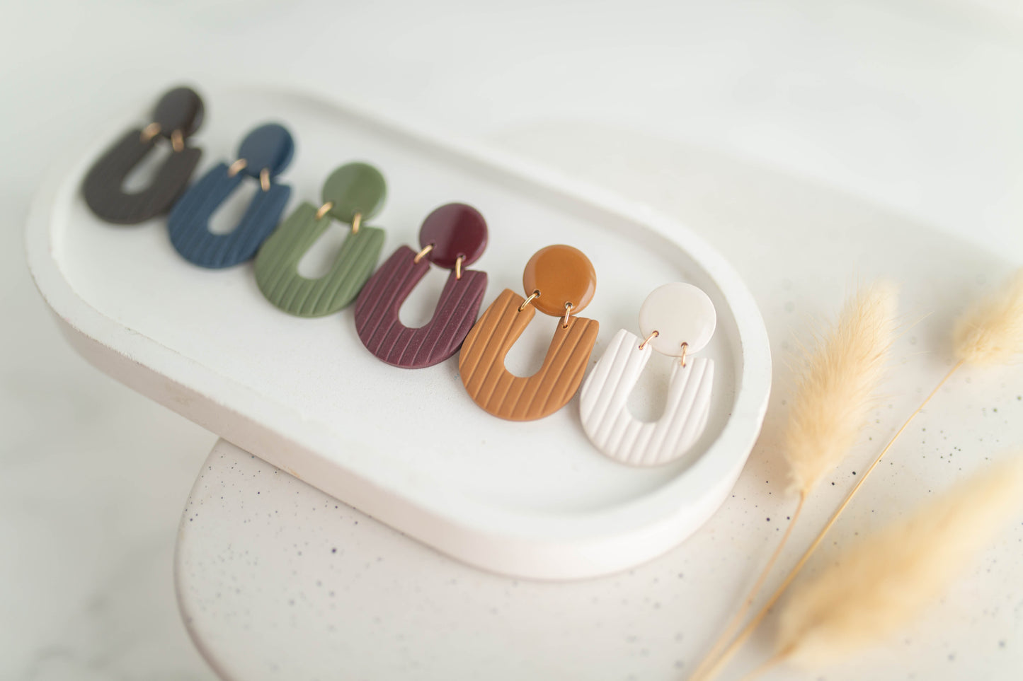 Clay Earrings | Horseshoes Dangles | Autumn Edit