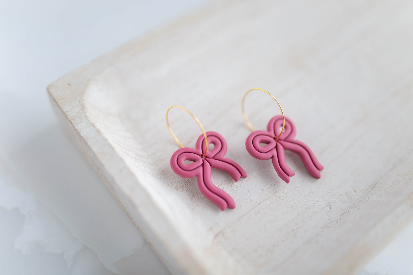 Clay Earrings | Ribbon Hoops| Lover Era Collection