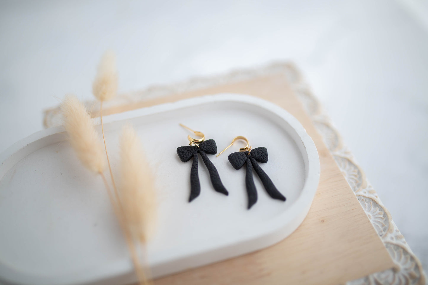 Clay Earrings | Bows | Pumpkin Patch Collection