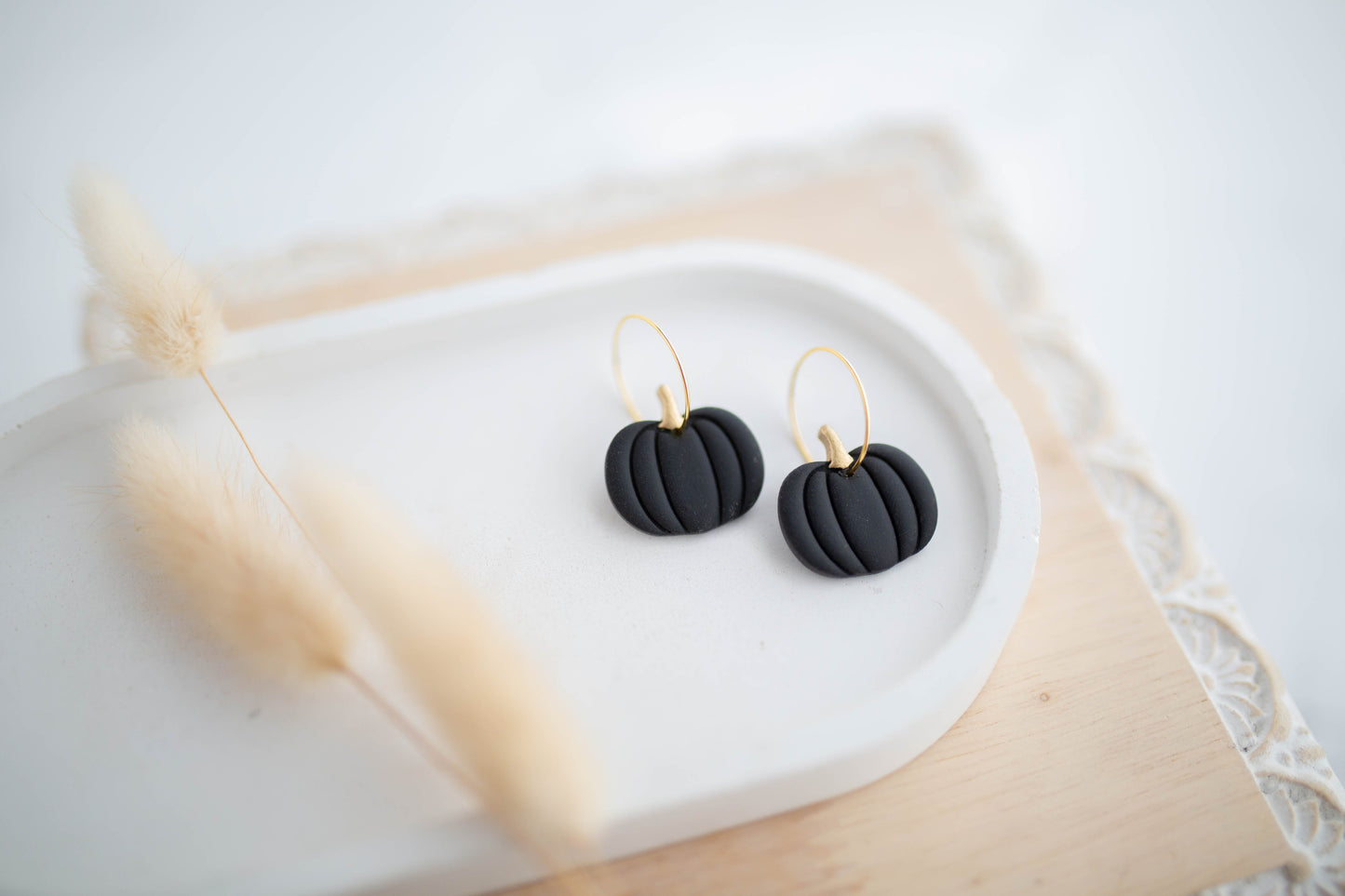 Clay Earrings | Pumpkin Hoops | Pumpkin Patch Collection