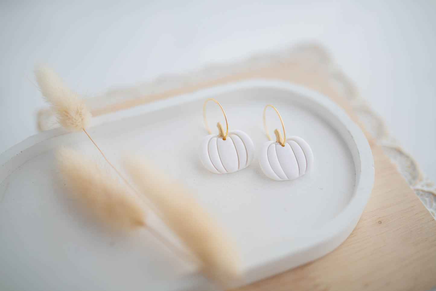 Clay Earrings | Pumpkin Hoops | Pumpkin Patch Collection