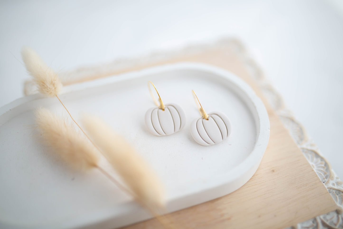 Clay Earrings | Pumpkin Hoops | Pumpkin Patch Collection