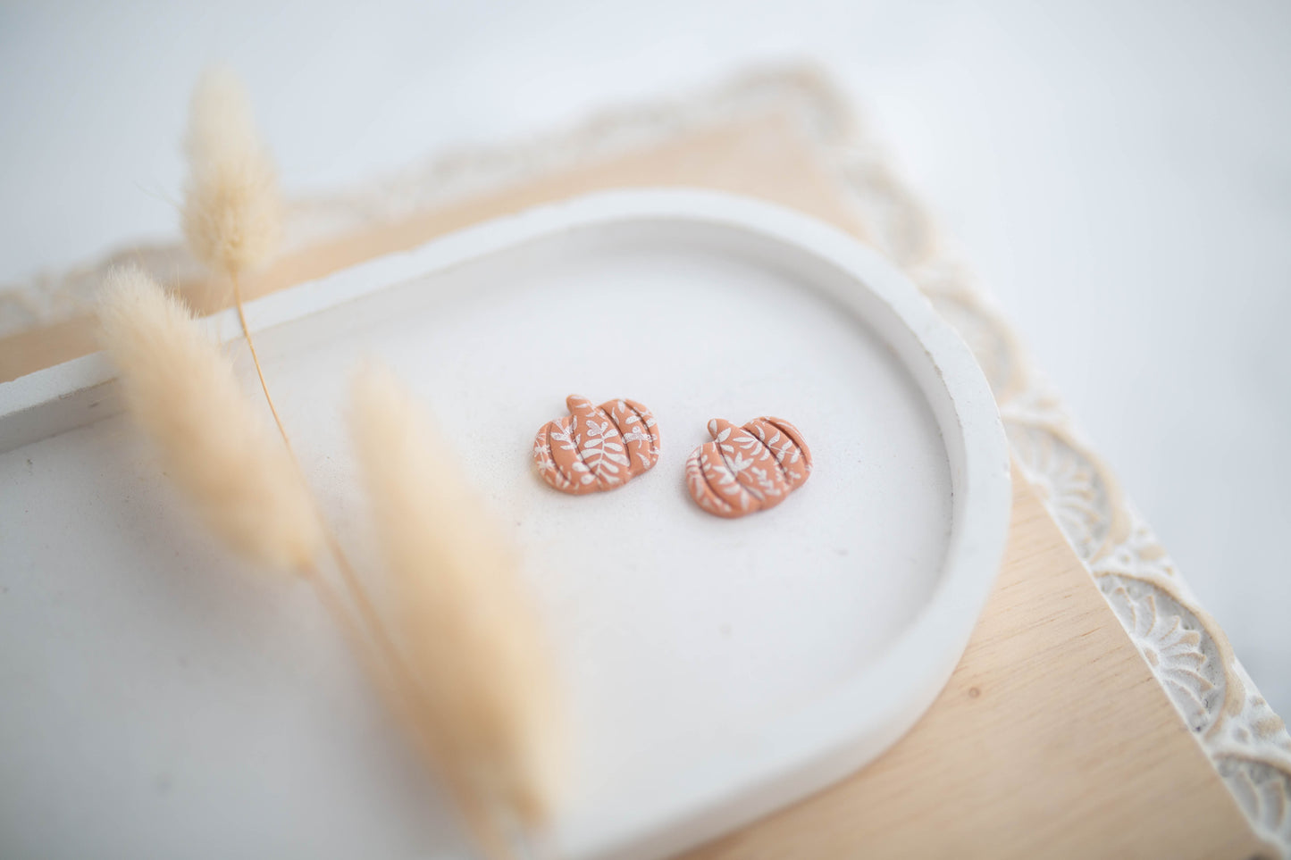 Clay Earrings | Pumpkin Studs | Pumpkin Patch Collection