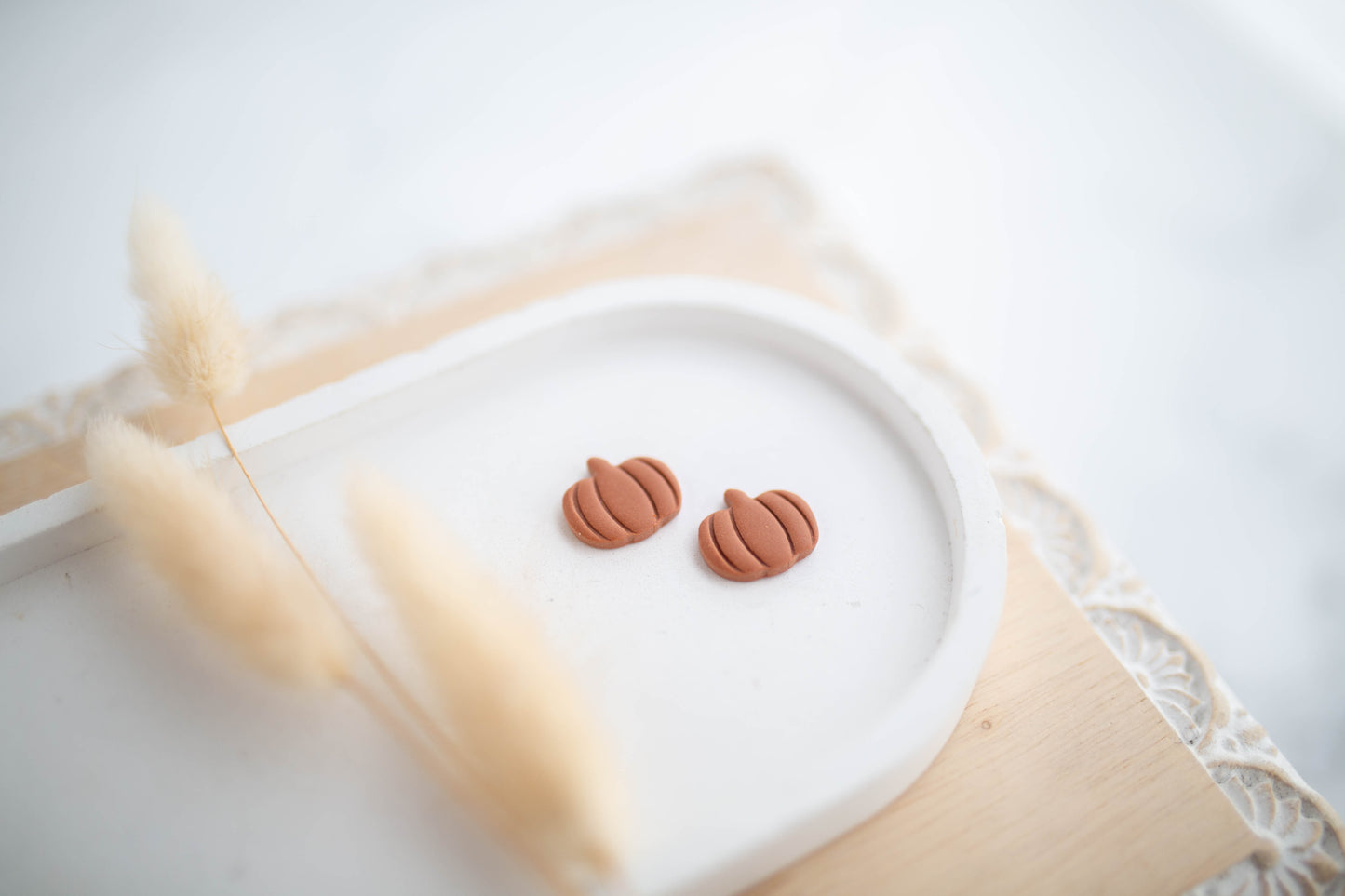 Clay Earrings | Pumpkin Studs | Pumpkin Patch Collection