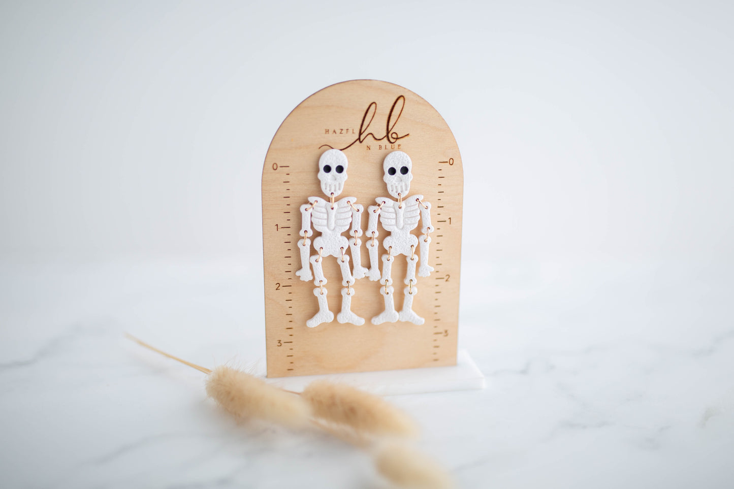 Clay Earrings | Skeleton Dangles | Pumpkin Patch Collection