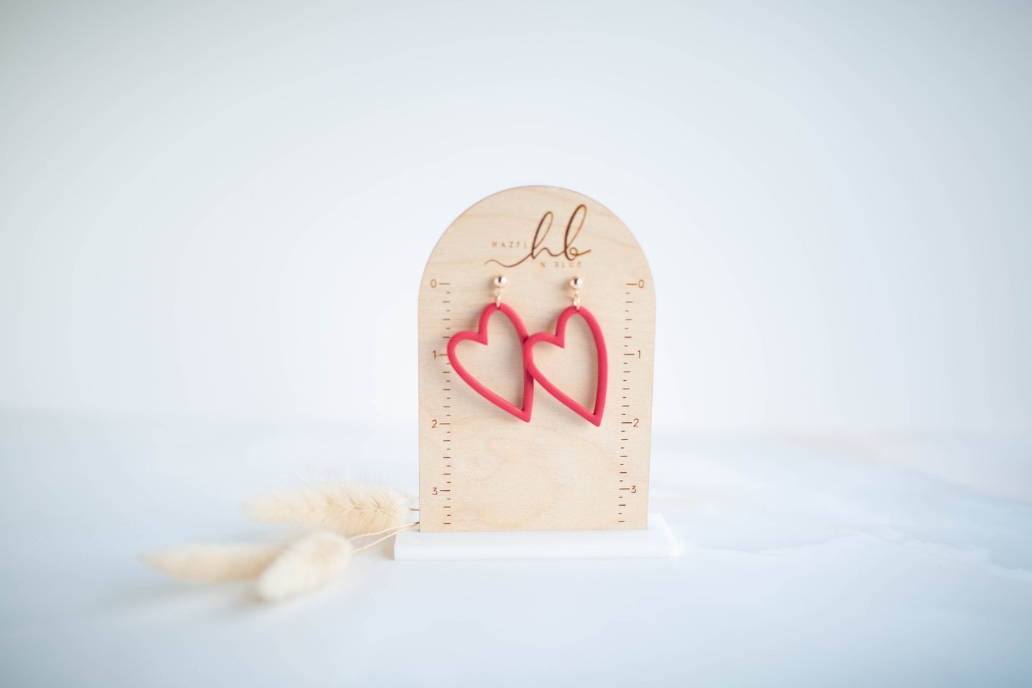 Clay Earrings | Heart Dangles | Sweetheart Collection