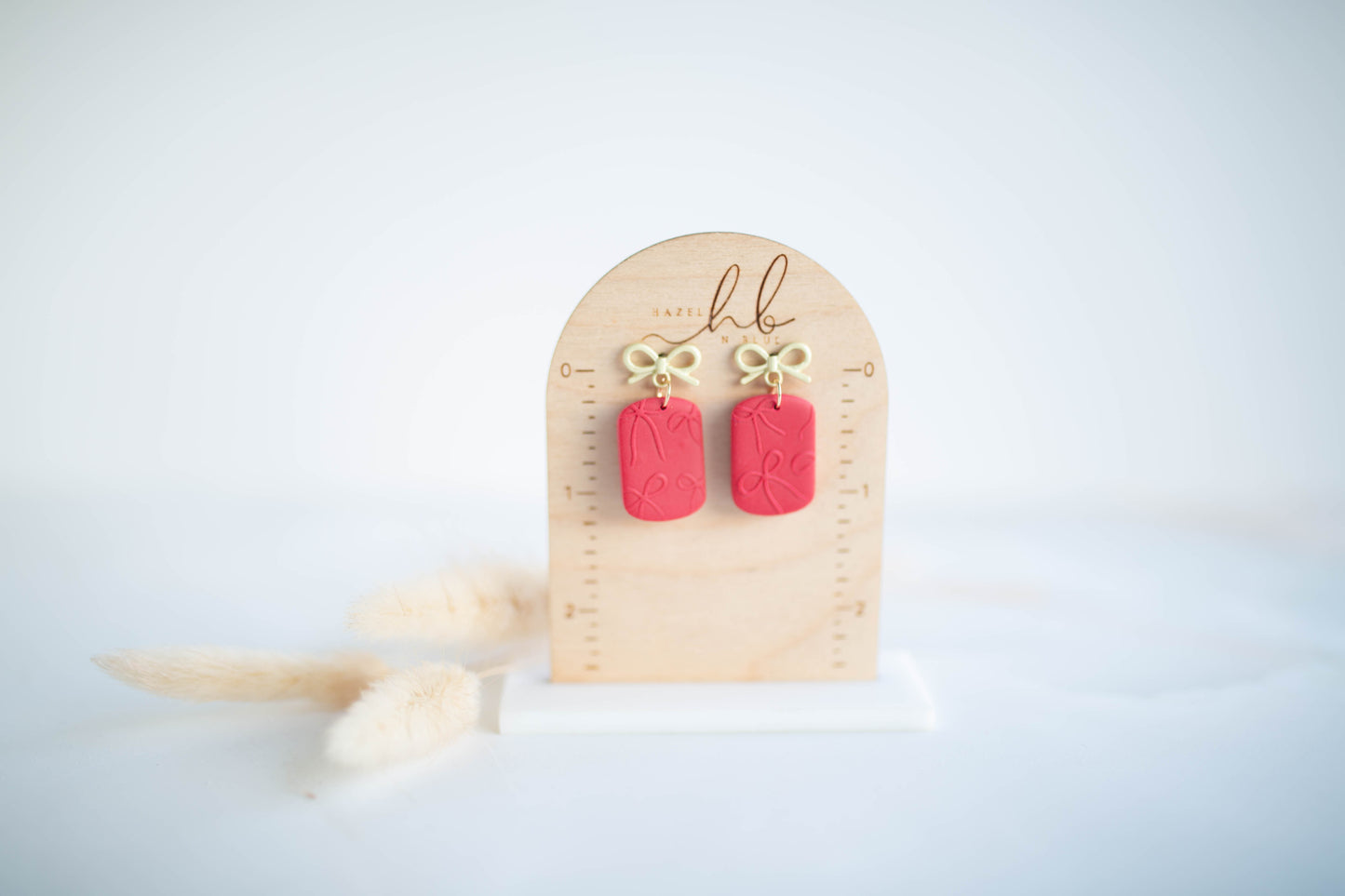 Clay Earrings | Ribbon Dangles | Sweetheart Collection