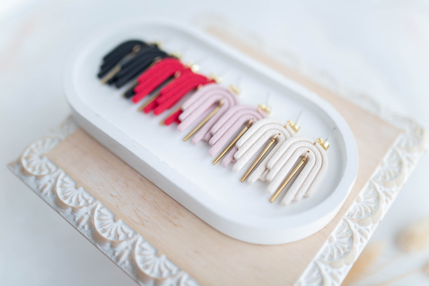 Clay Earrings | Arch Dangles | Sweetheart Collection