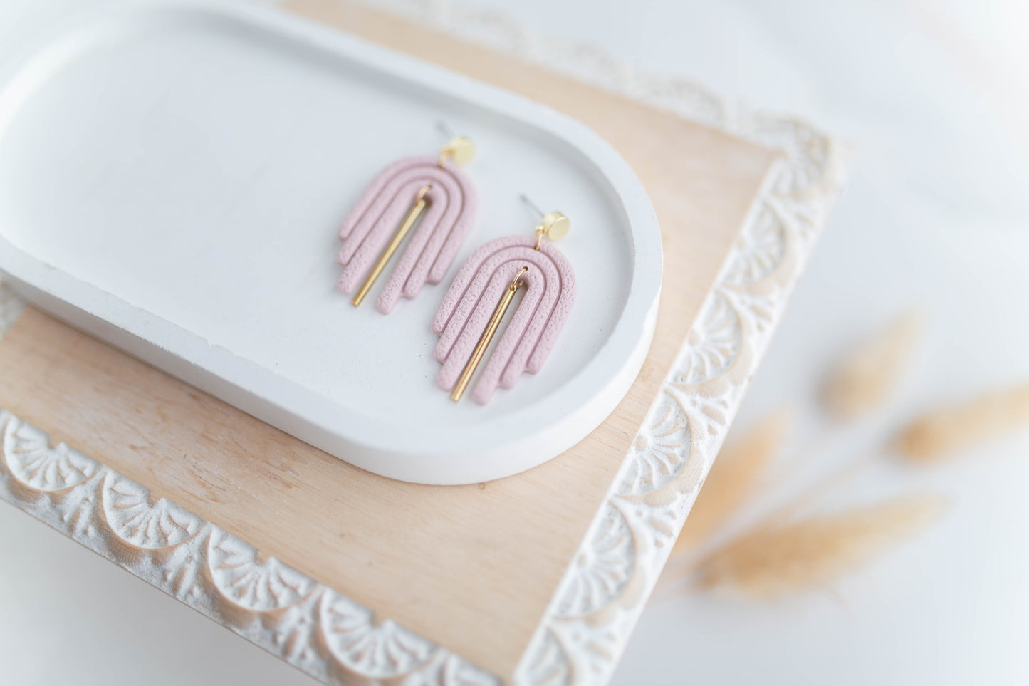 Clay Earrings | Arch Dangles | Sweetheart Collection