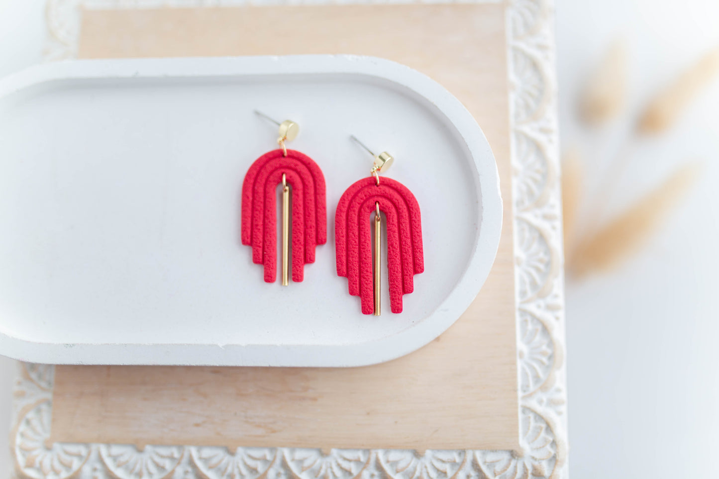 Clay Earrings | Arch Dangles | Sweetheart Collection
