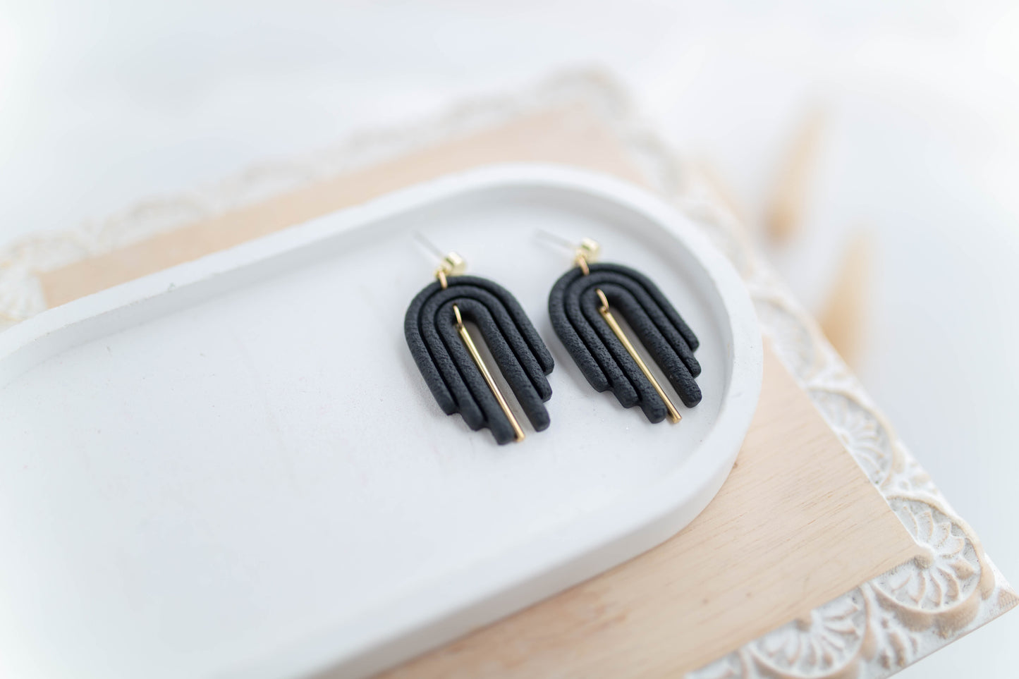 Clay Earrings | Arch Dangles | Sweetheart Collection
