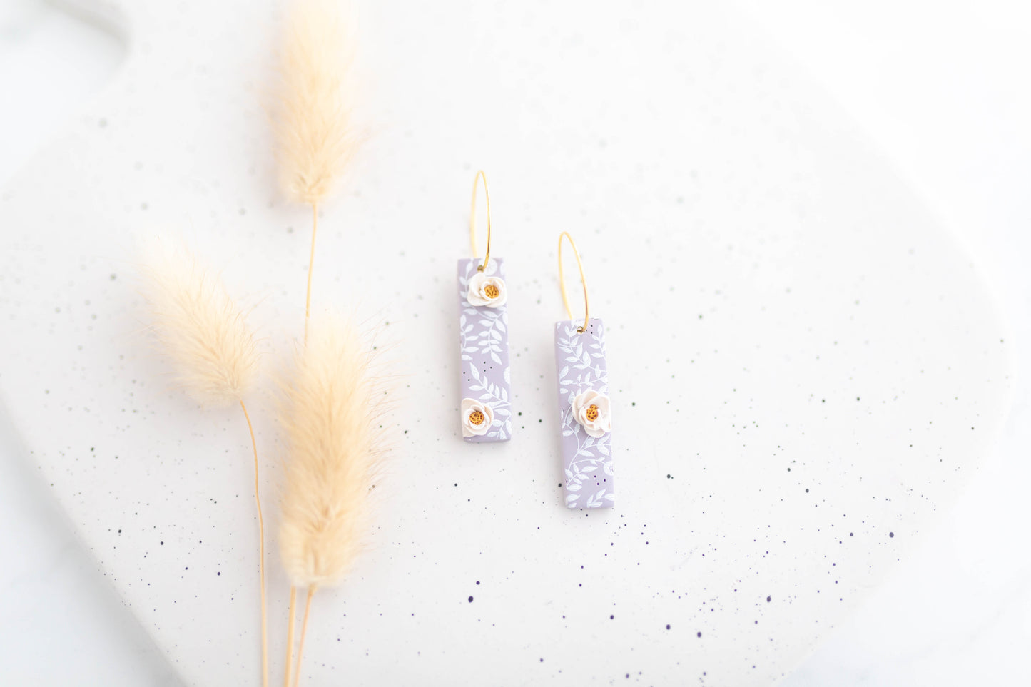 Clay Earring | Floral Simple Hoops | Mother's Day Collection