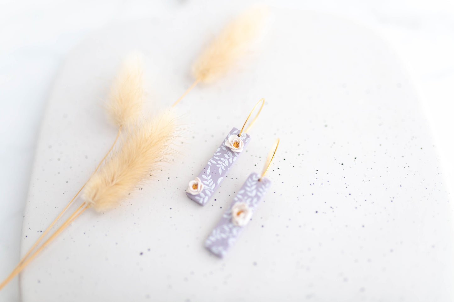 Clay Earring | Floral Simple Hoops | Mother's Day Collection