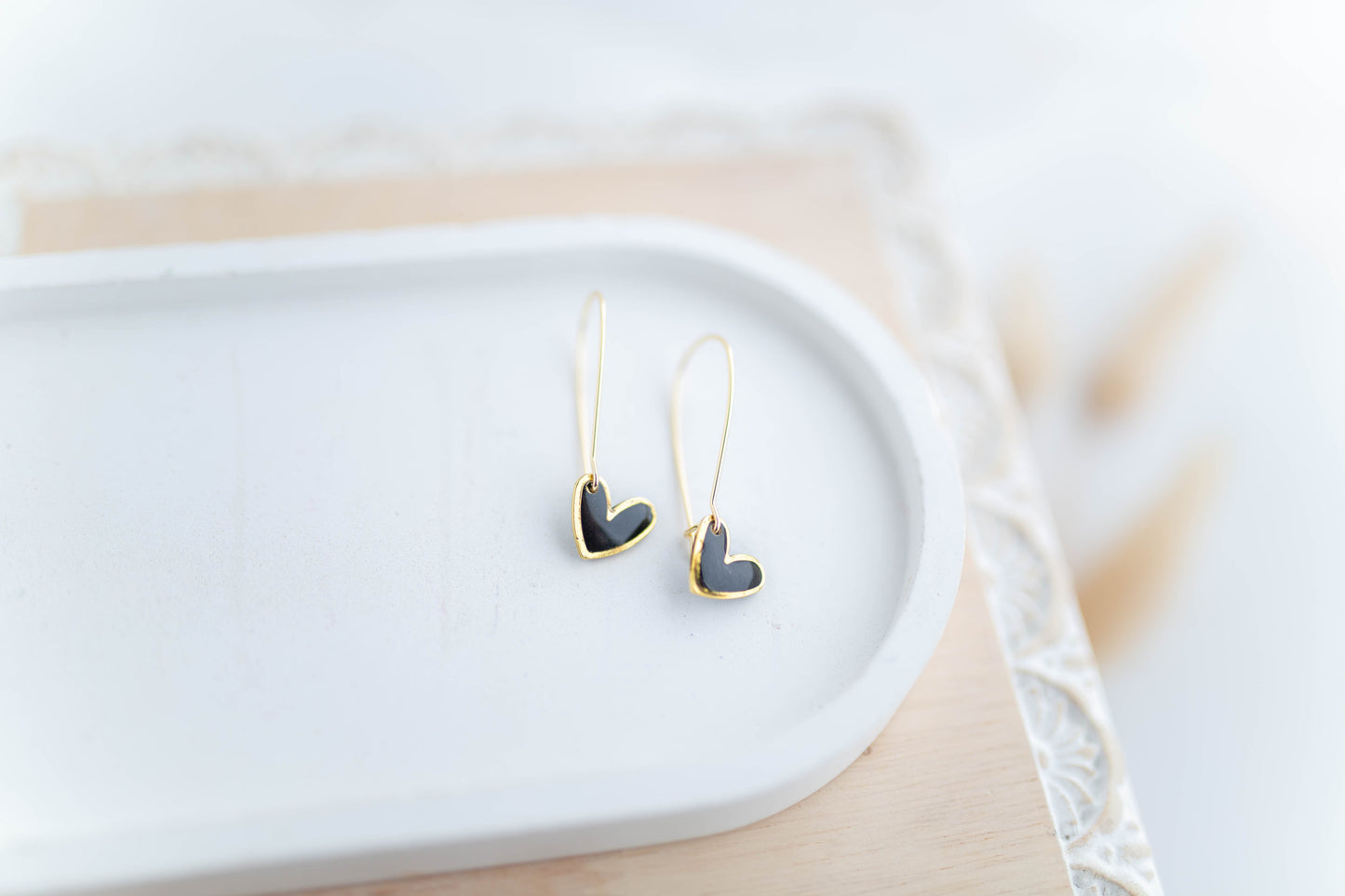 Clay Earrings | Mini Heart Drops | Sweetheart Collection