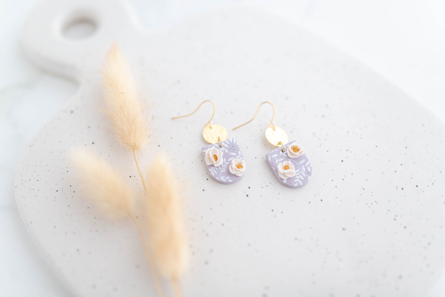 Clay Earring | Floral Dainty Dangles | Mother's Day Collection