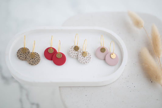 Clay Earrings | Circle Mini Hoops | Wild Love Collection