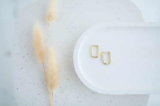 Simple Earrings | Simply Square Huggies | Simply Spring Collection