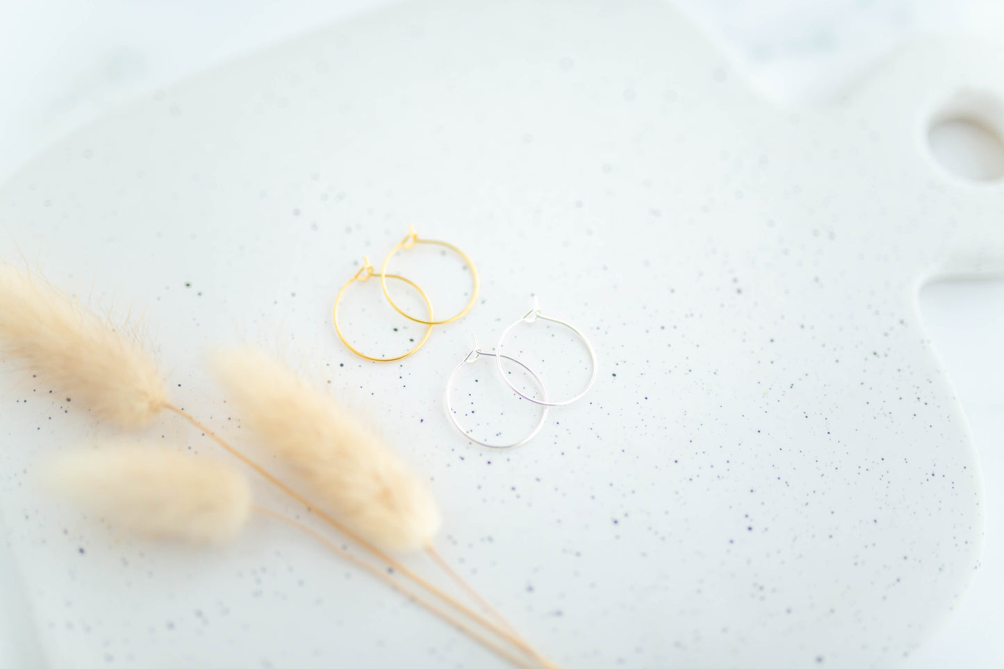 Clay Earring | Floral Simple Hoops | Mother's Day Collection