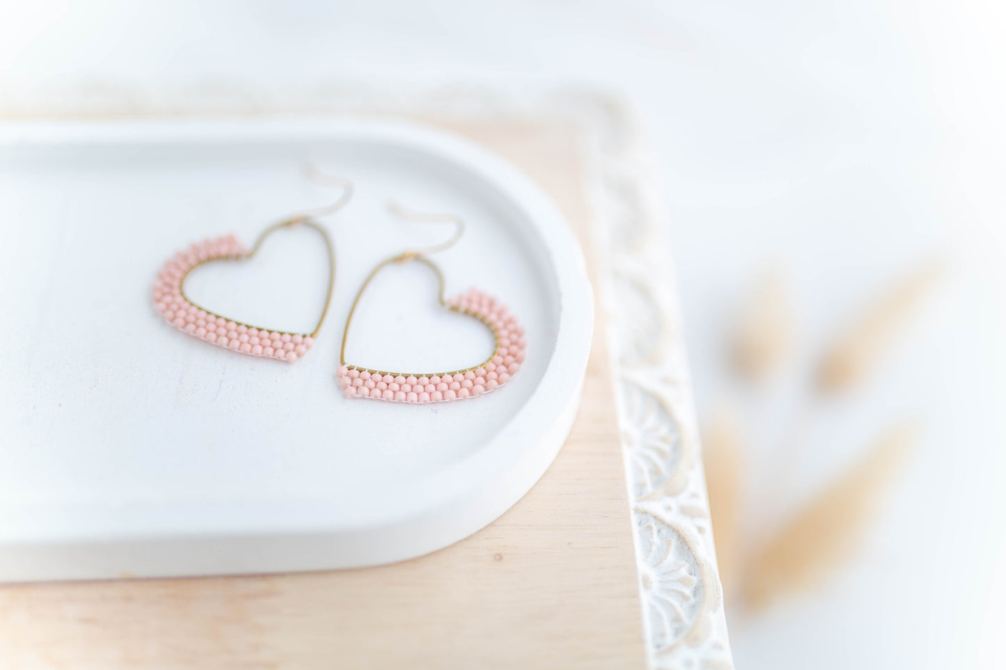 Beaded Earrings | Beaded Hearts | Sweetheart Collection