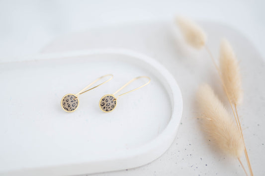 Clay Earrings | Dainty Circle Longline Dangles | Wild Love Collection