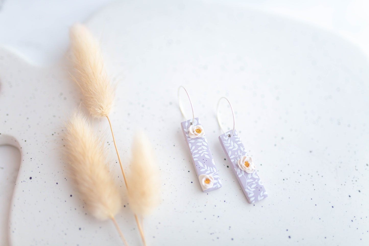 Clay Earring | Floral Simple Hoops | Mother's Day Collection