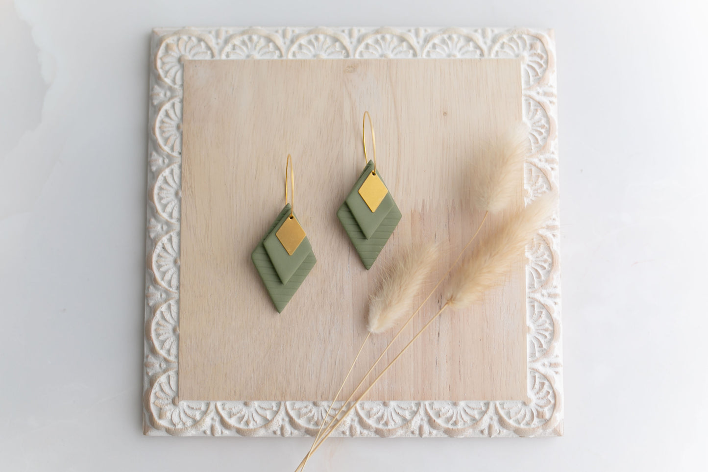 Clay earring | sage sw diamonds | Southwest Collection