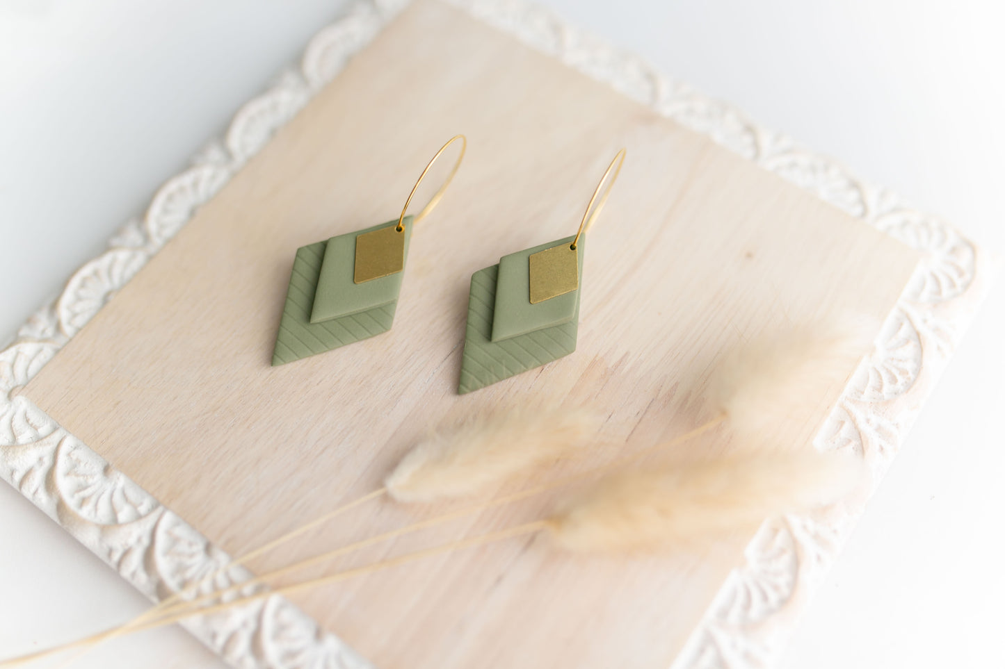 Clay earring | sage sw diamonds | Southwest Collection