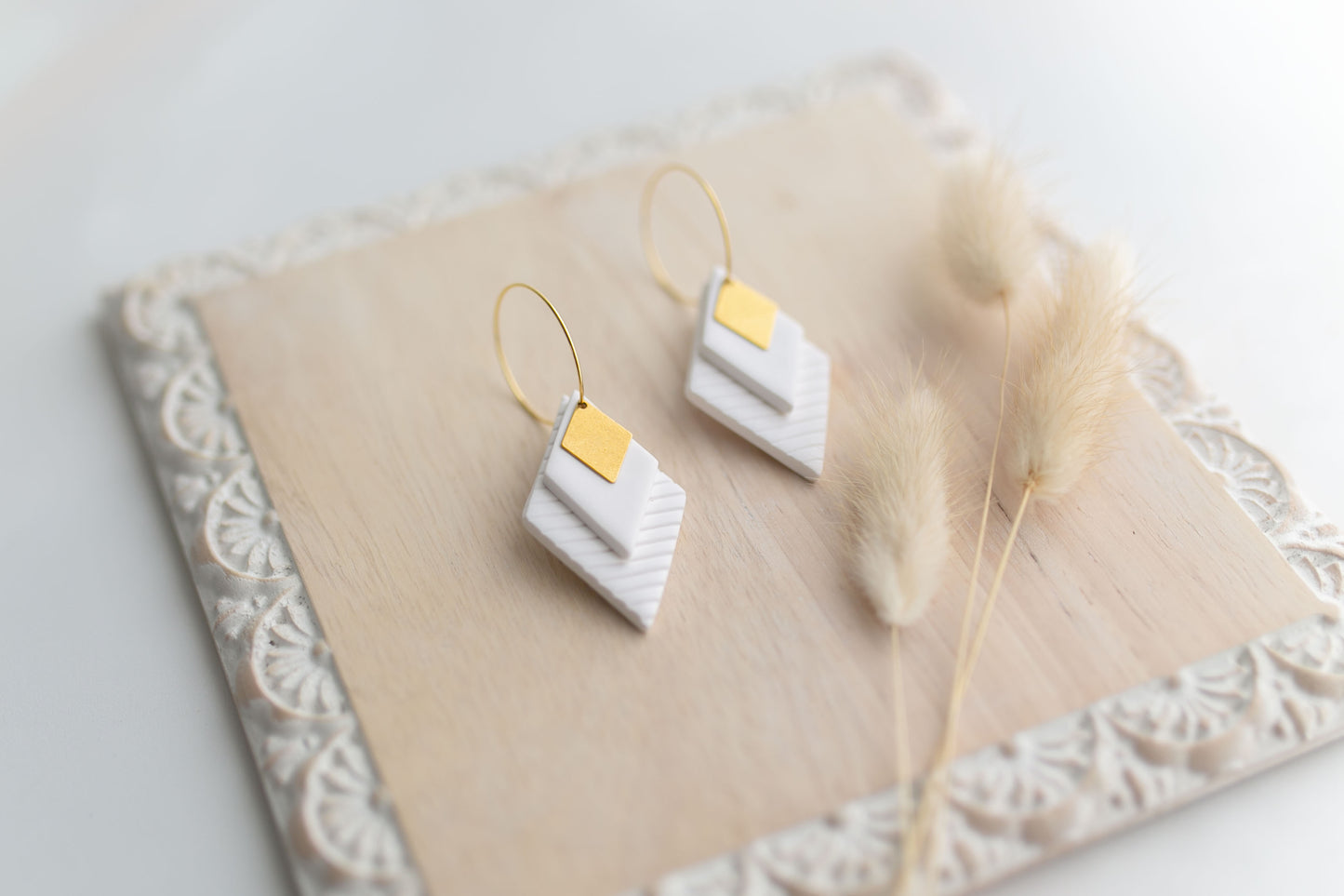 Clay earring | white sw diamonds | Southwest Collection