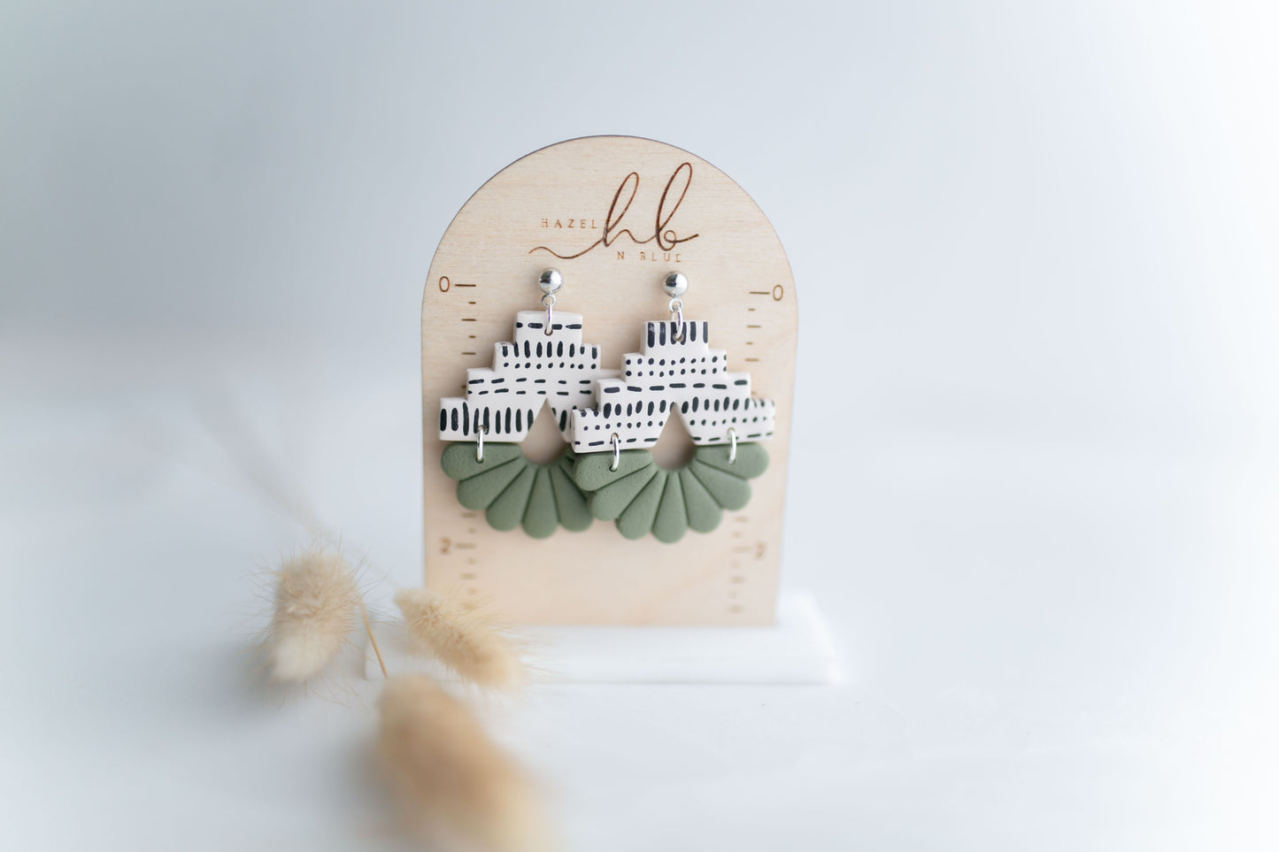Clay earring | sage aztec | Southwest Collection
