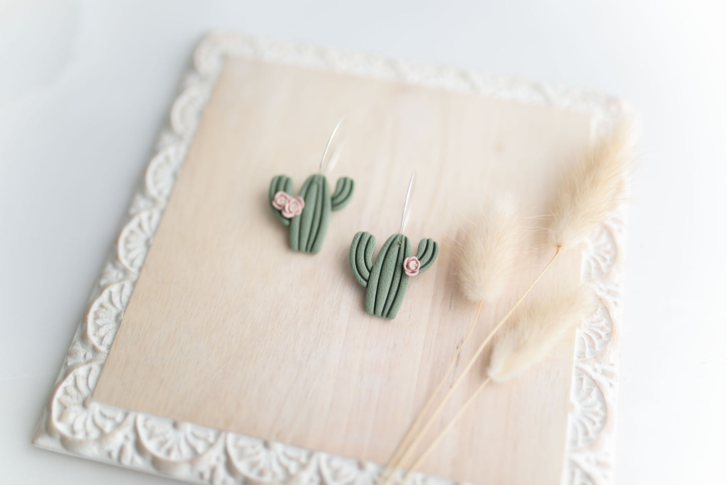 Clay earring | desert rose cactus | Southwest Collection