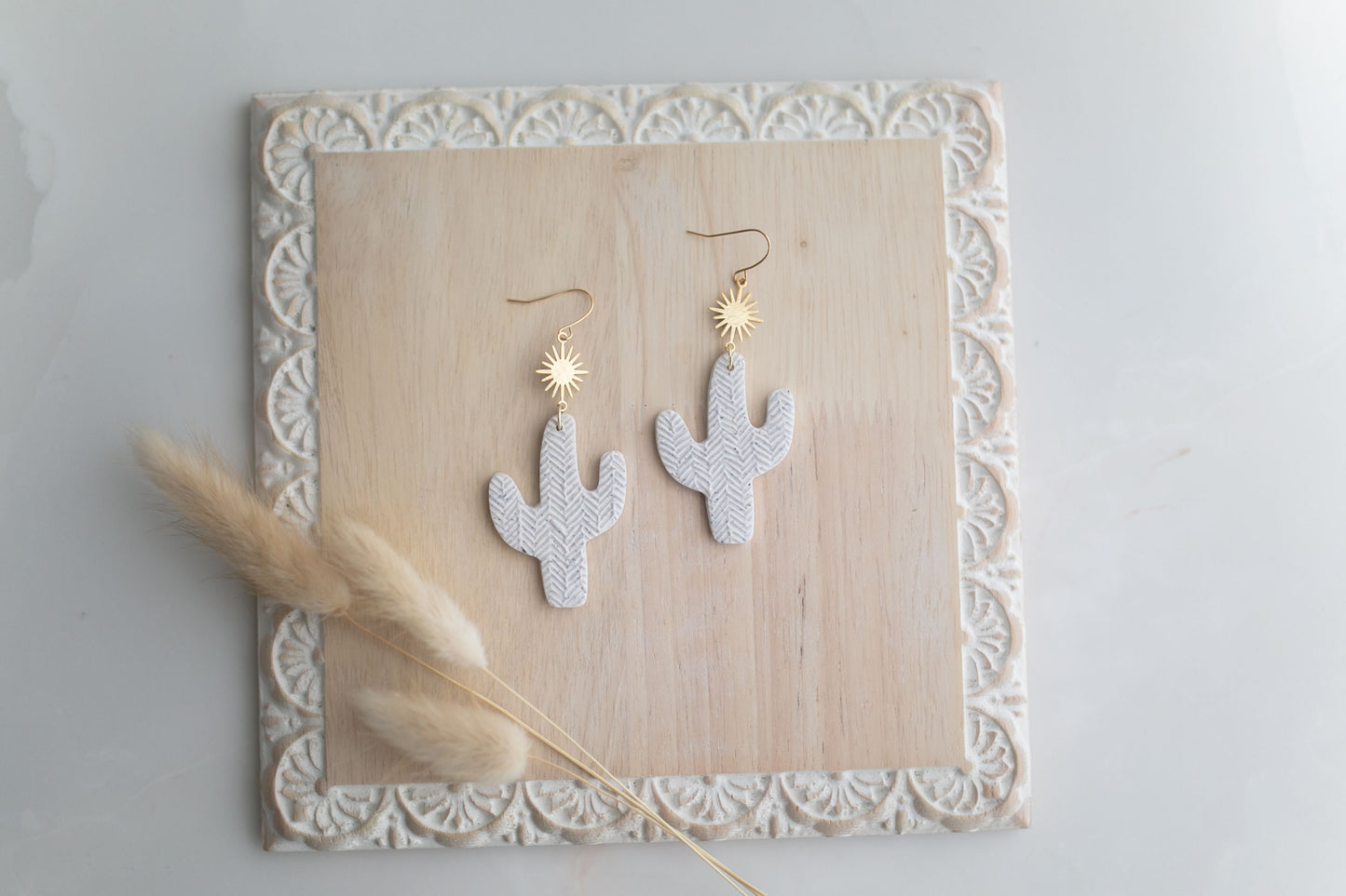 Clay earring | granite cactus | Southwest Collection