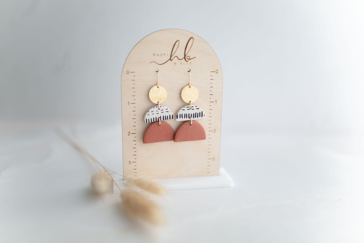 Clay earring | tera-cotta aztec dangle | Southwest Collection