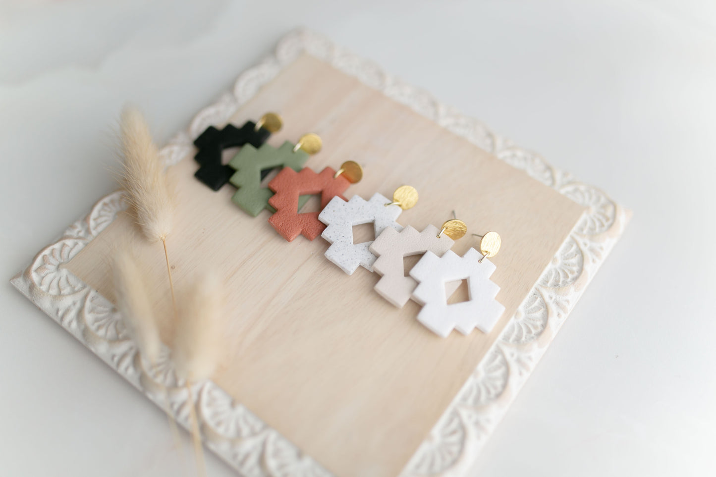 Clay earring | black SW | Southwest Collection