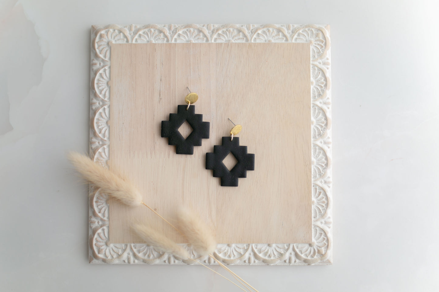 Clay earring | black SW | Southwest Collection