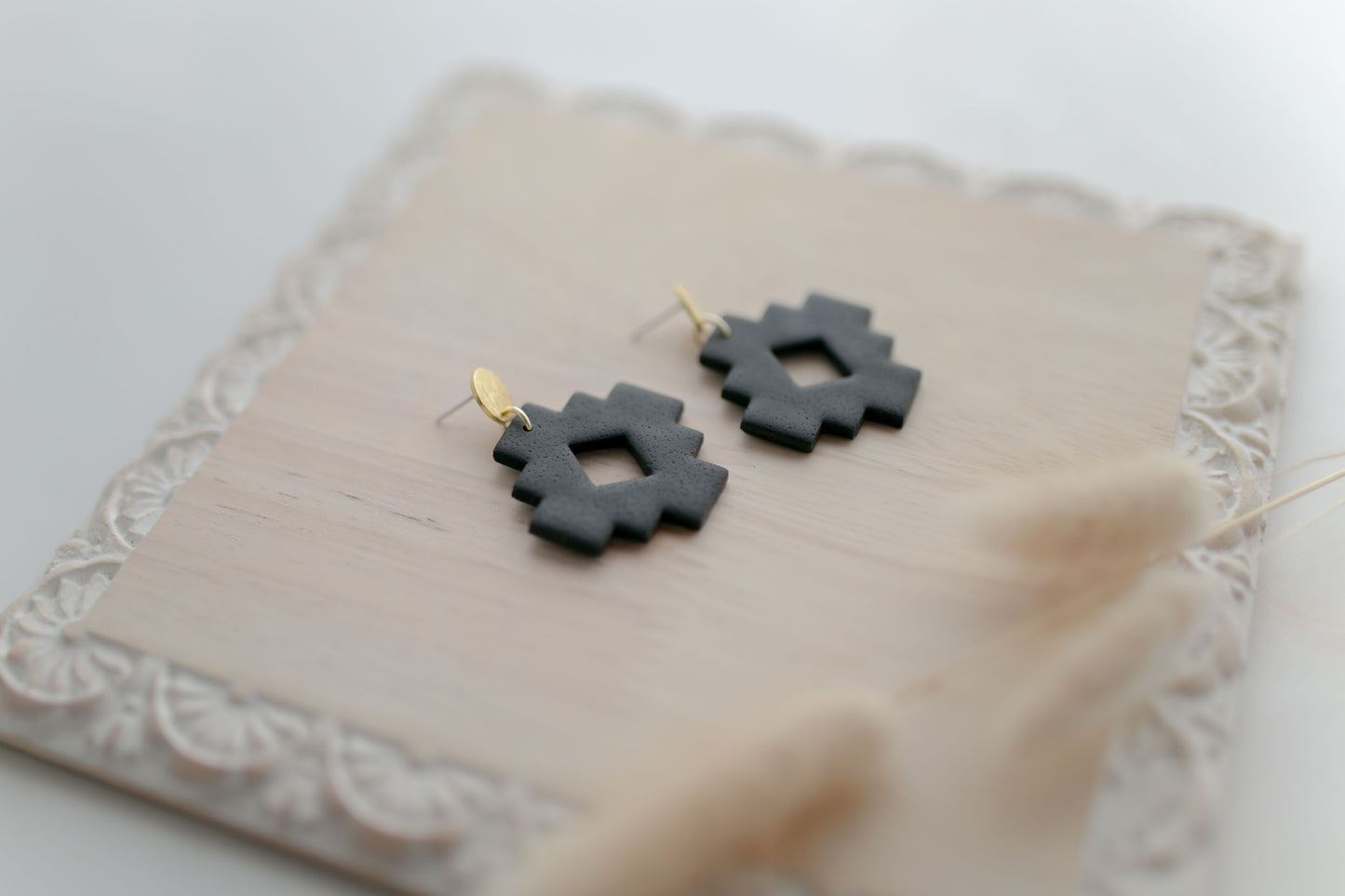 Clay earring | black SW | Southwest Collection