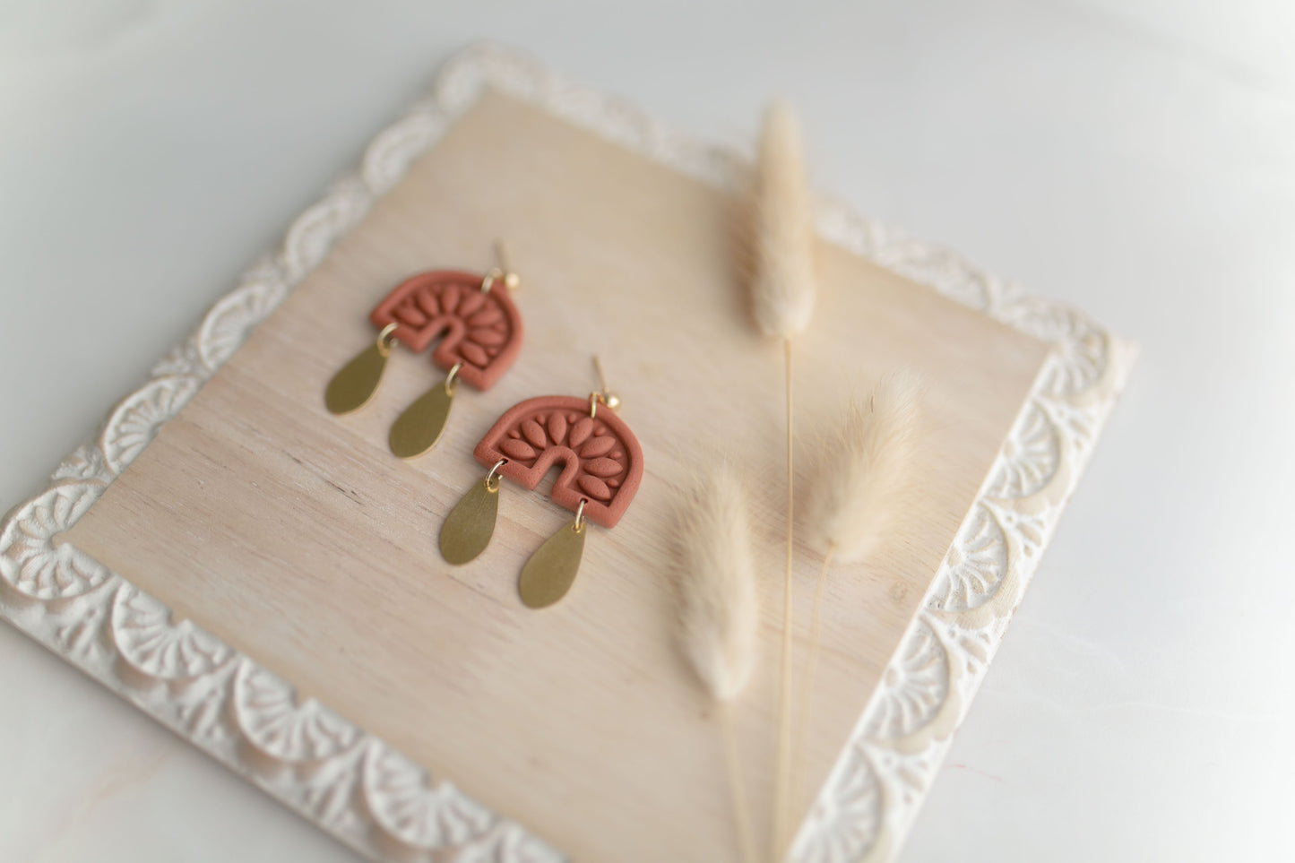 Clay earring | tera-cotta cowgirl dangles | Southwest Collection