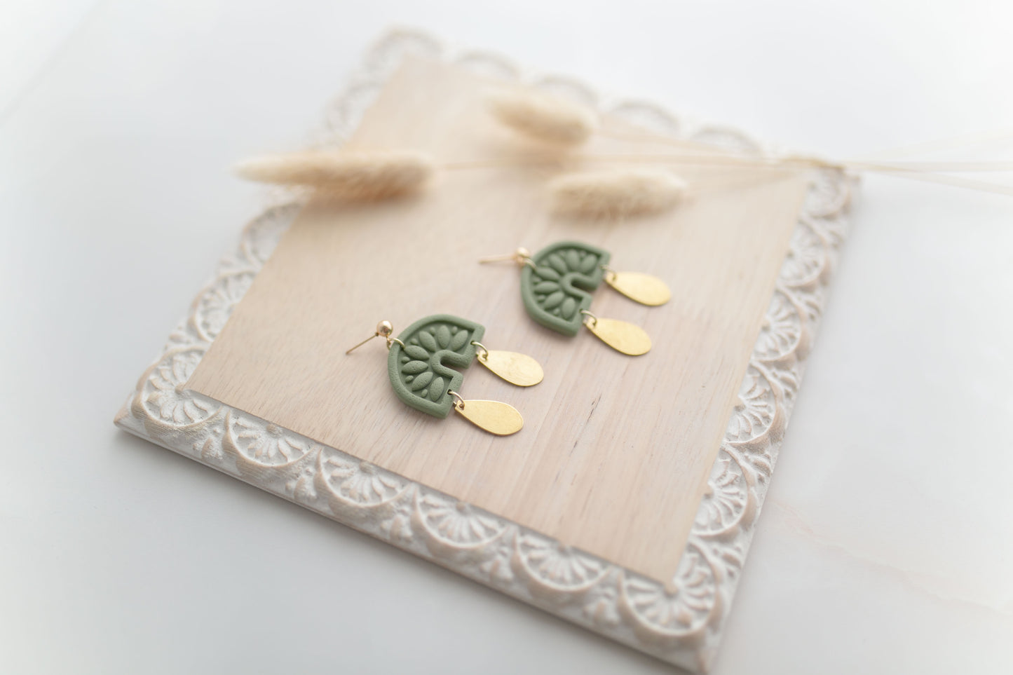 Clay earring | sage cowgirl dangles | Southwest Collection